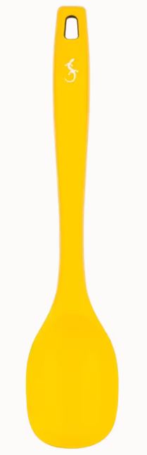 COLHER SERVIR 28CM AMARELO SIL.SMART
