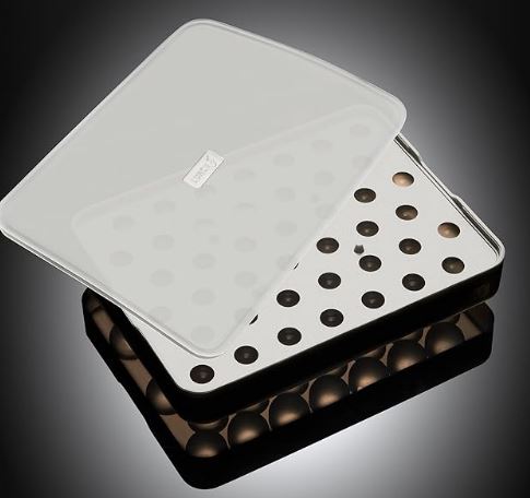 CUVETE GELO Ø2CM C/T SIL.PRETO 20X15CM