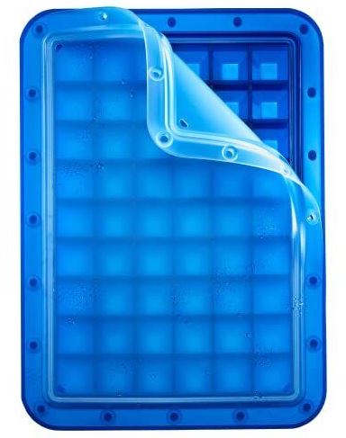 CUVETE GELO 3X3CM C/T SIL.AZUL 25X21X3.5