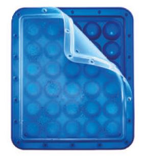 CUVETE GELO Ø3CM C/T SIL.AZUL 25X21X4CM