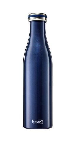 TERMOS 750ML PAREDE DUPLA AZUL METALICO