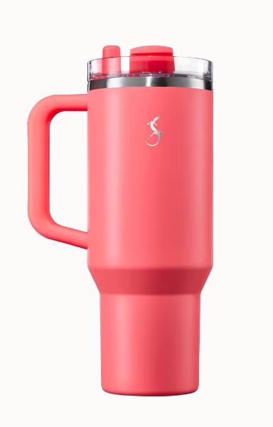 CANECA TERMICA 1.2L ROSA PAREDE DUPLA