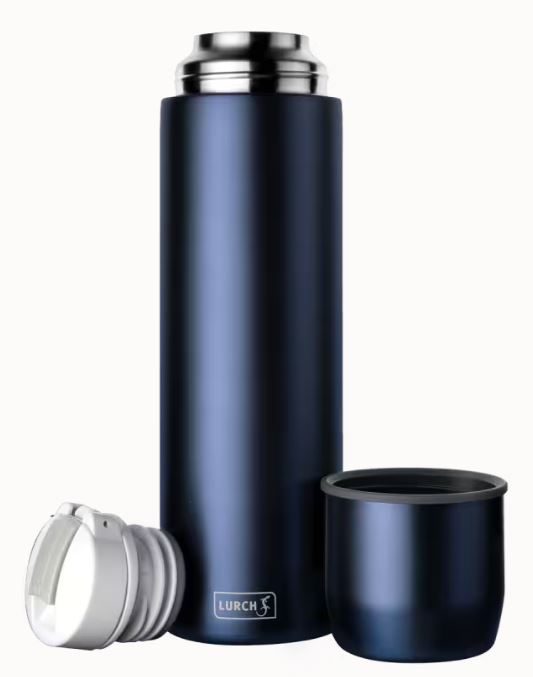 TERMOS 75CL PAREDE DUPLA AZUL C/COPO