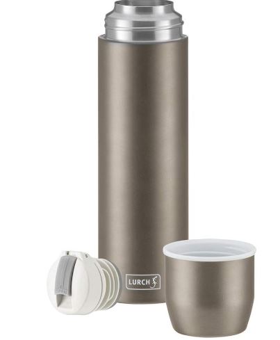 TERMOS 750ML CINZA PAREDE DUPLA INOX