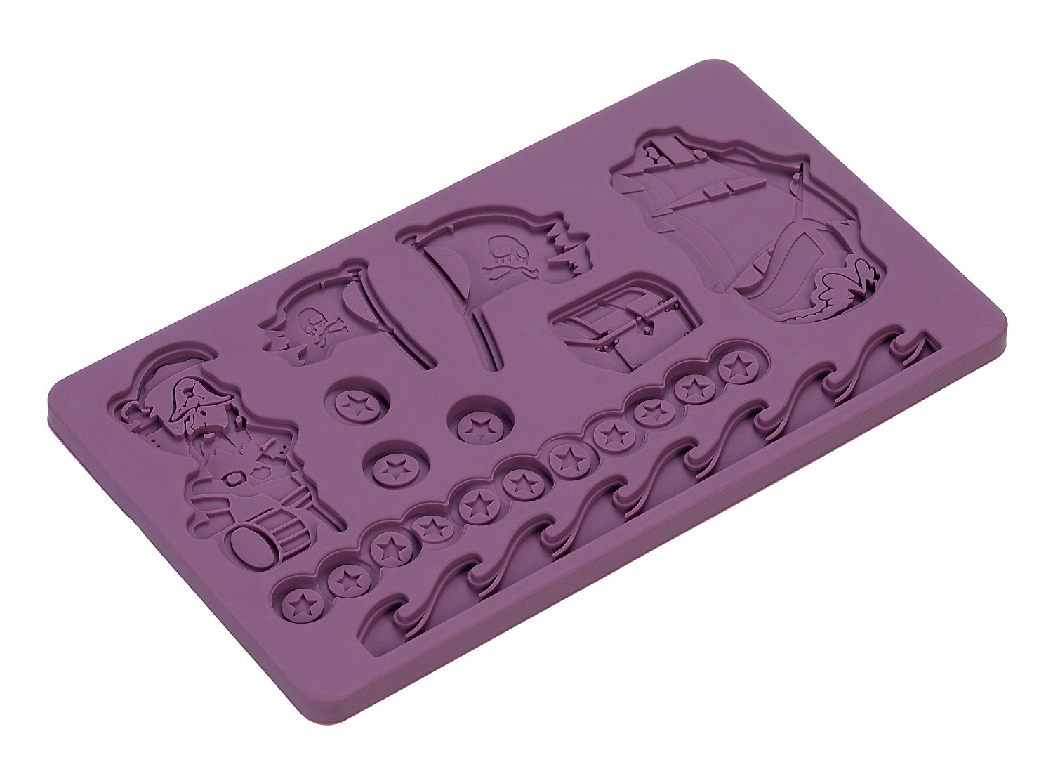 PLACA MOLDE PIRATAS ROXO SILICONE #