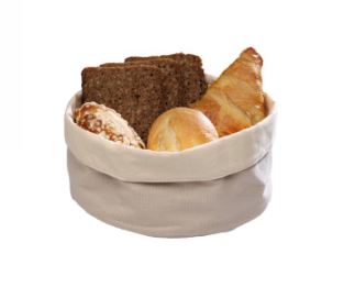 CESTO PAO RED.17CM BEJE ALGODAO