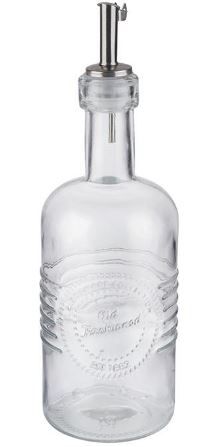 GALHETA 0.35L VIDRO TAMPA INOX