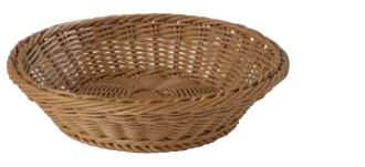 CESTO PAO Ø20CM ALT.8CM CASTANHO PP