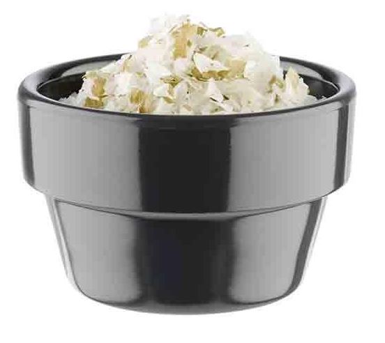 TAÇA Ø6CM ALT.3.5CM FLOWER POT PRETA MEL