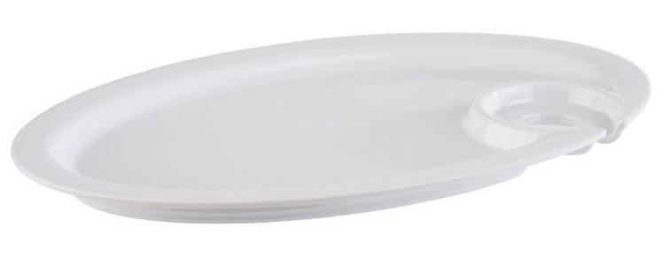 PRATO COCKTAIL 22X14CM MELAMINA BRANCO#