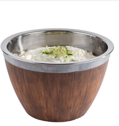 CJ.2 SALADEIRA Ø26X16CM MELAMINA/INOX