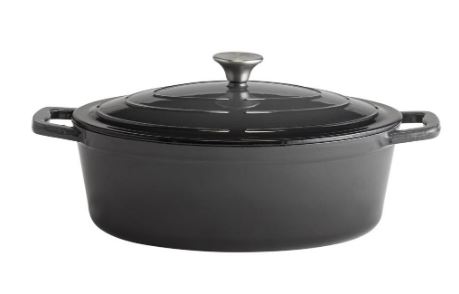 CAÇAROLA Ø33CM-5L FERRO FUNDIDO PRETO