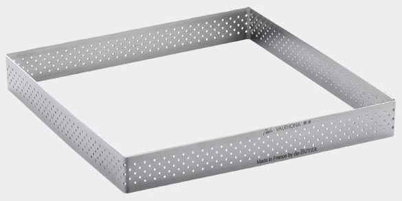 ARO QUAD.20CM ALT.2CM PERFURADO INOX