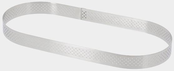 ARO OVAL 14X3.5X2CM PERFURADO INOX