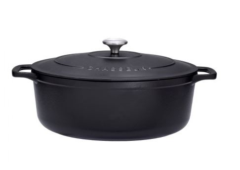 CAÇAROLA OVAL 31CM 6L PRETO FERRO