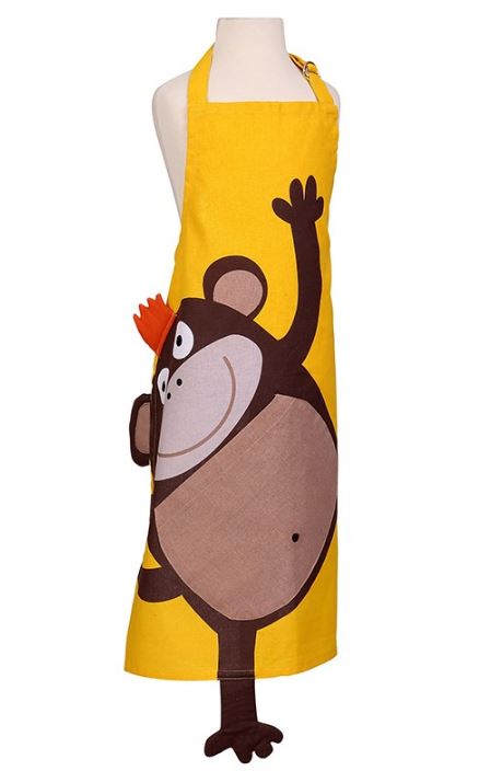 AVENTAL CRIANÇA 65X45CM MACACO