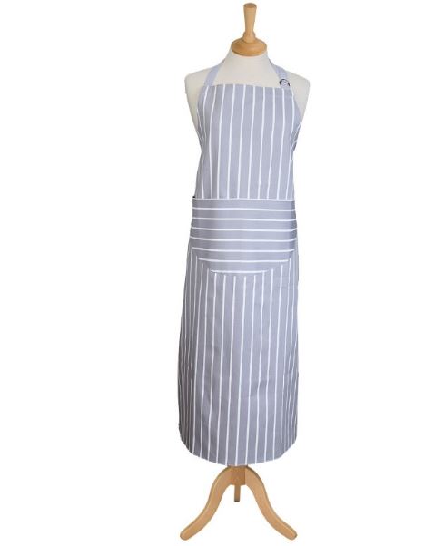 AVENTAL 99X68CM CINZA C/RISCAS BRANCAS