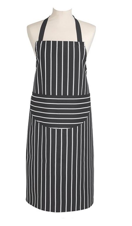 AVENTAL 99X68CM CINZA C/RISCAS BRANCAS