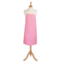 AVENTAL 86X68CM ROSA BOLAS BRANCAS ALGOD