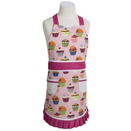 AVENTAL CRIANÇA 58X61 CUPCAKES ALGODAO