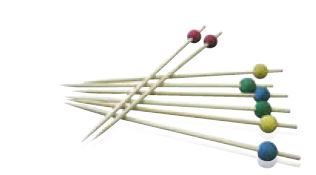 CJ.200 ESPETO BOLA VERM.12CM BAMBOO