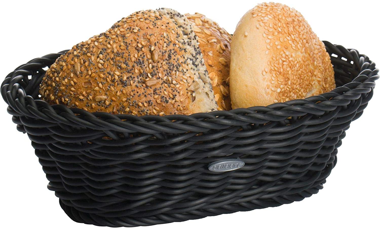 CESTO OVAL 25X17CM PRETO PP