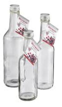 GARRAFA 500ML VIDRO ROSCA METAL