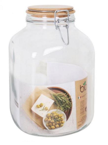FRASCO HERMETICO 4.25L VIDRO C/T BAMBOO