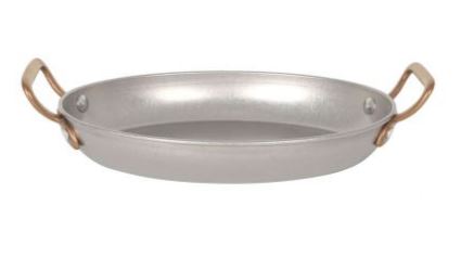 FRIGIDEIRA OVAL 22X16.5CM VINTAGE INOX