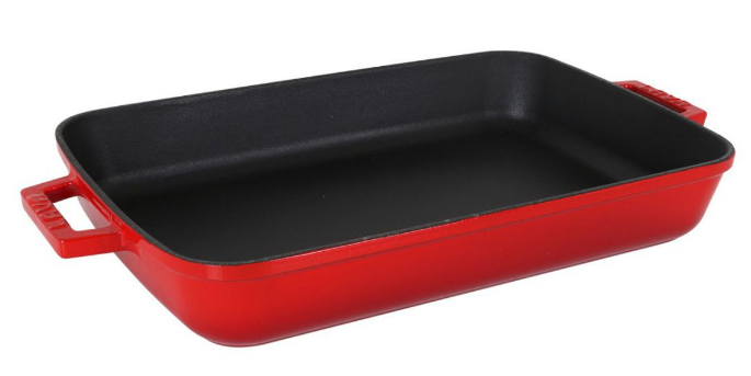 ASSADEIRA RECT.40X26X6CM VERMELHO FERRO
