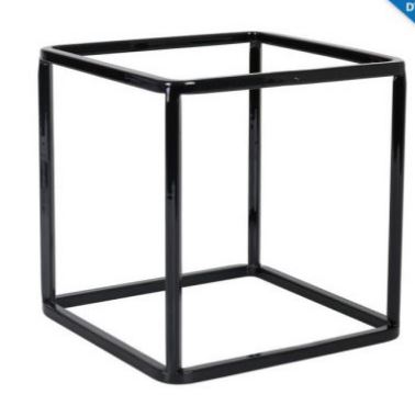 SUPORTE BUFFET 18X18CM PRETO #