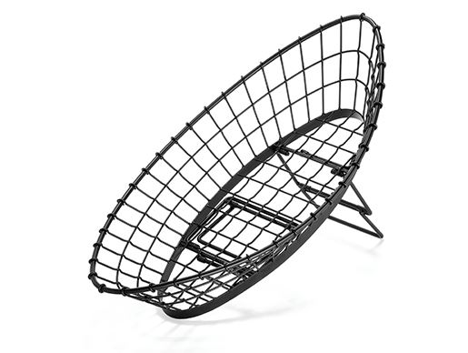 CESTO METAL PRETO 61X30.5X15CM