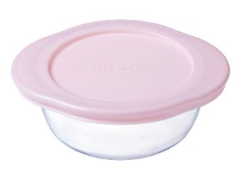 CAIXA ALIMENTOS RED.11CM-35CL TAMPA ROSA