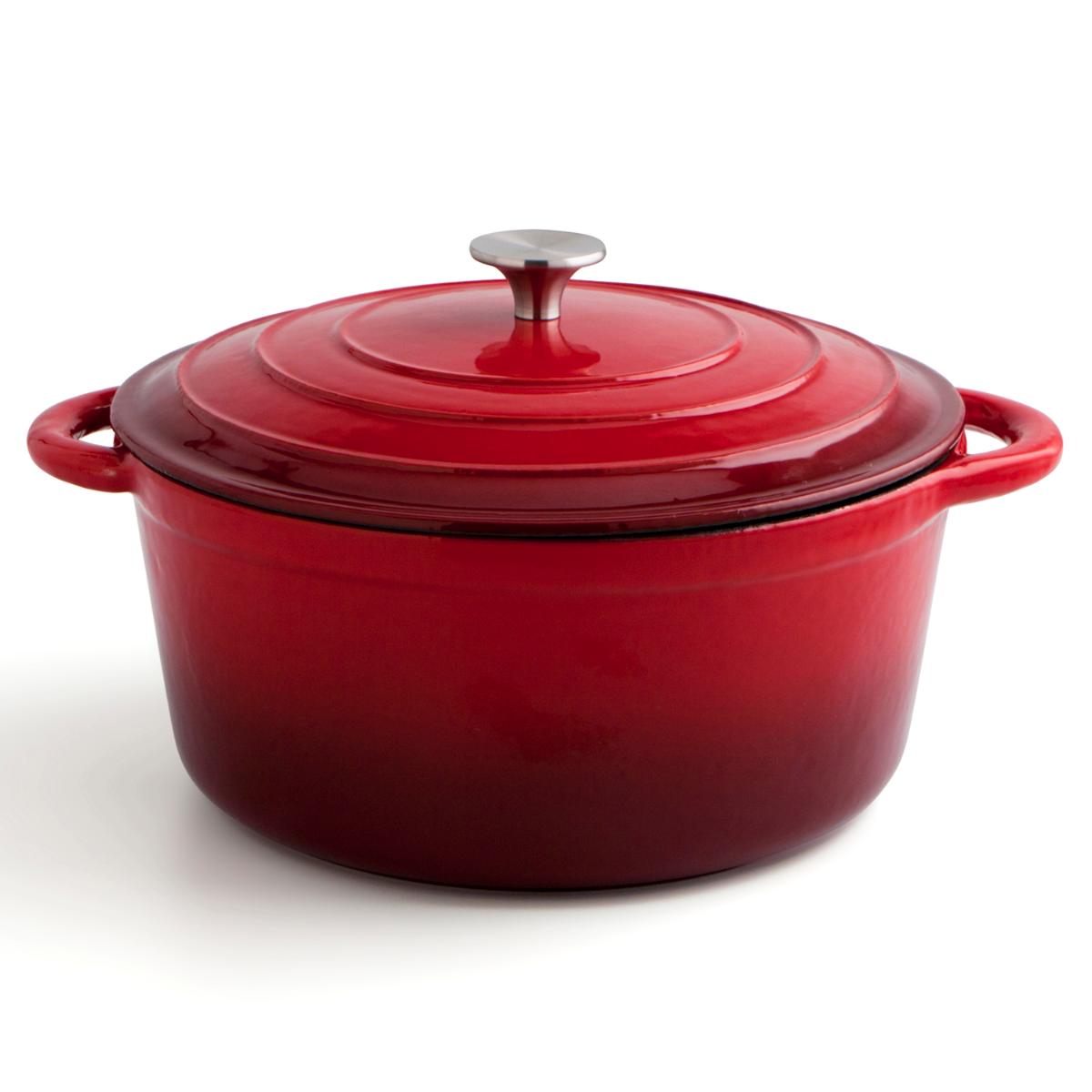 CAÇAROLA 28CM-6L VERMELHA FERRO