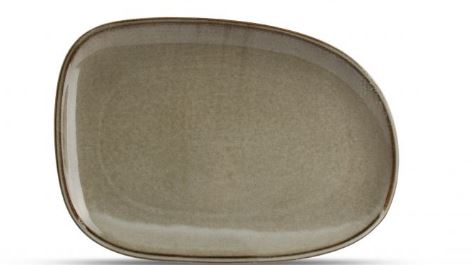 PRATO OVAL 33X23CM CINZA GREY CERES