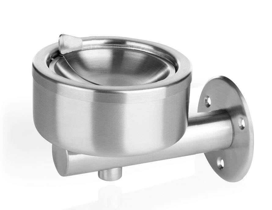 CINZEIRO Ø12CM P/PAREDE INOX