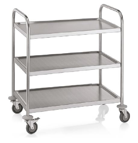 CARRO SERVIÇO 3 PRAT.85X53X95CM INOX