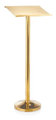 PORTA MENU A3 C/SUP. INOX DOURADO