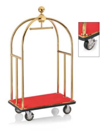 CARRO PORTA MALAS DOURADO