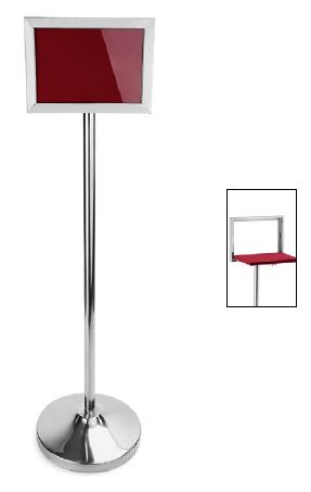 PLACA INFORMATIVA 120CM A4 HORIZ.INOX