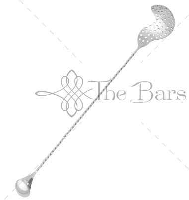 COLHER 3ML/COADOR COCKTAIL 40CM INOX#