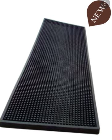 TAPETE P/COPOS BAR MAT 60X20CM PRETO#