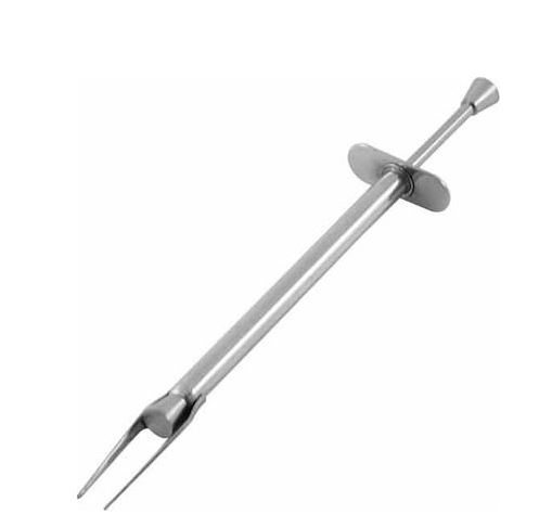 GARFO PAO/FRUTA C/EMPURRADOR 21CM INOX#