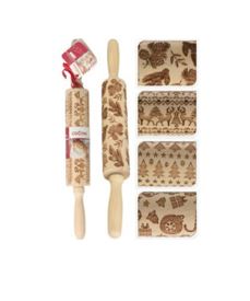 ROLO MASSA 17XØ5CM MADEIRA NATAL GIRAT.#