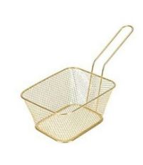 CESTO FRITADEIRA RECT.13X10CM DOURADO#