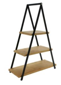 SUPORTE 3 ANDARES 38X16X53CM BAMBOO/MET#
