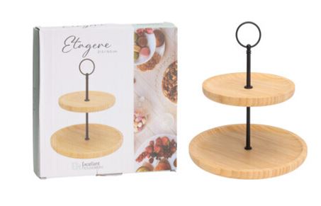 PRATO 2 ANDARES Ø21.5/16.5CM BAMBOO#