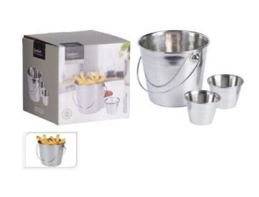 BALDE Ø11CM+2TAÇAS 6CM INOX#