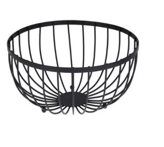FRUTEIRA DE METAL Ø26X12CM PRETO#