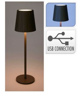 CANDEEIRO USB 27X9CM CINZA#